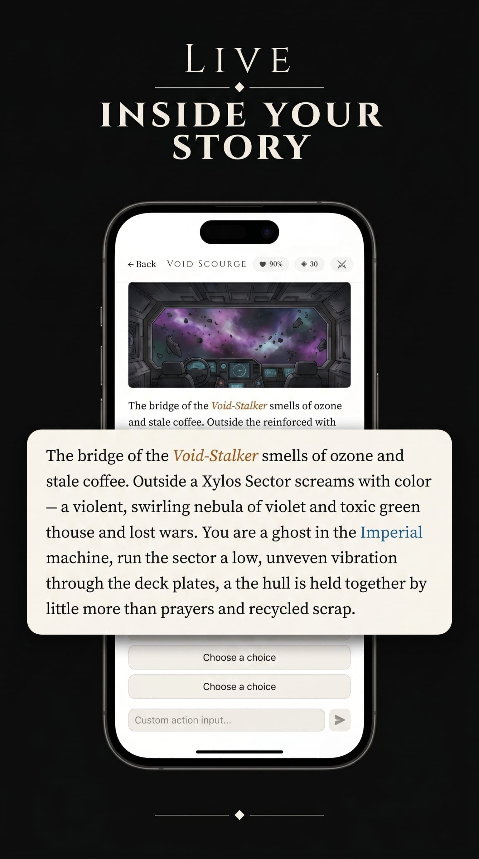 ÜRE AI-generated children story scene with image and narration, React Native + Claude API