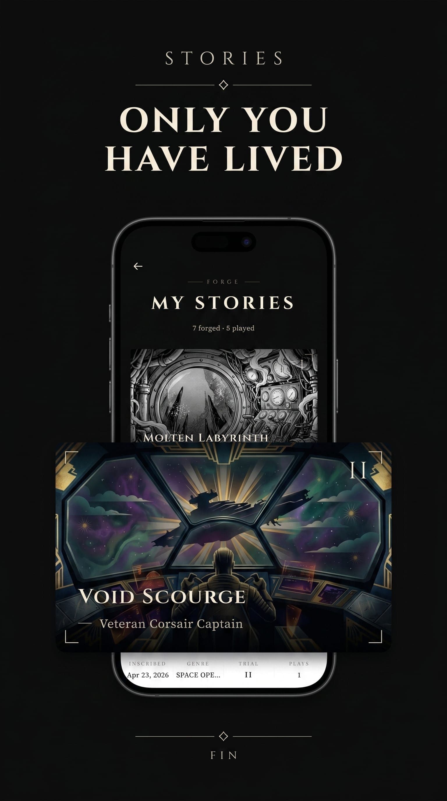 ÜRE personal story library — AI-generated children's stories